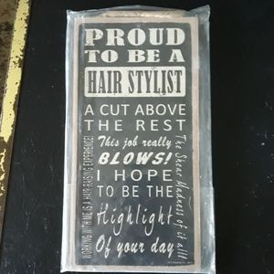 Hairstylist plaque wall hanging